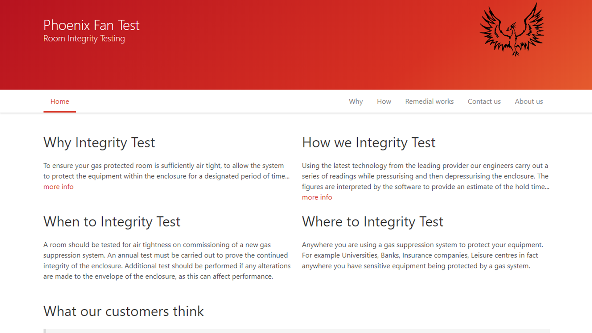 Phoenix Fan Test website